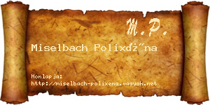 Miselbach Polixéna névjegykártya